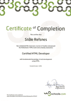 W3Schools Certificate